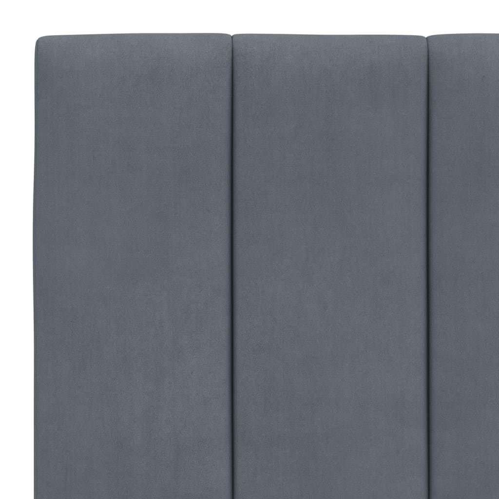 Giroletto senza Materasso Hanko Grigio Scuro 90x200 cm Velluto 3207826