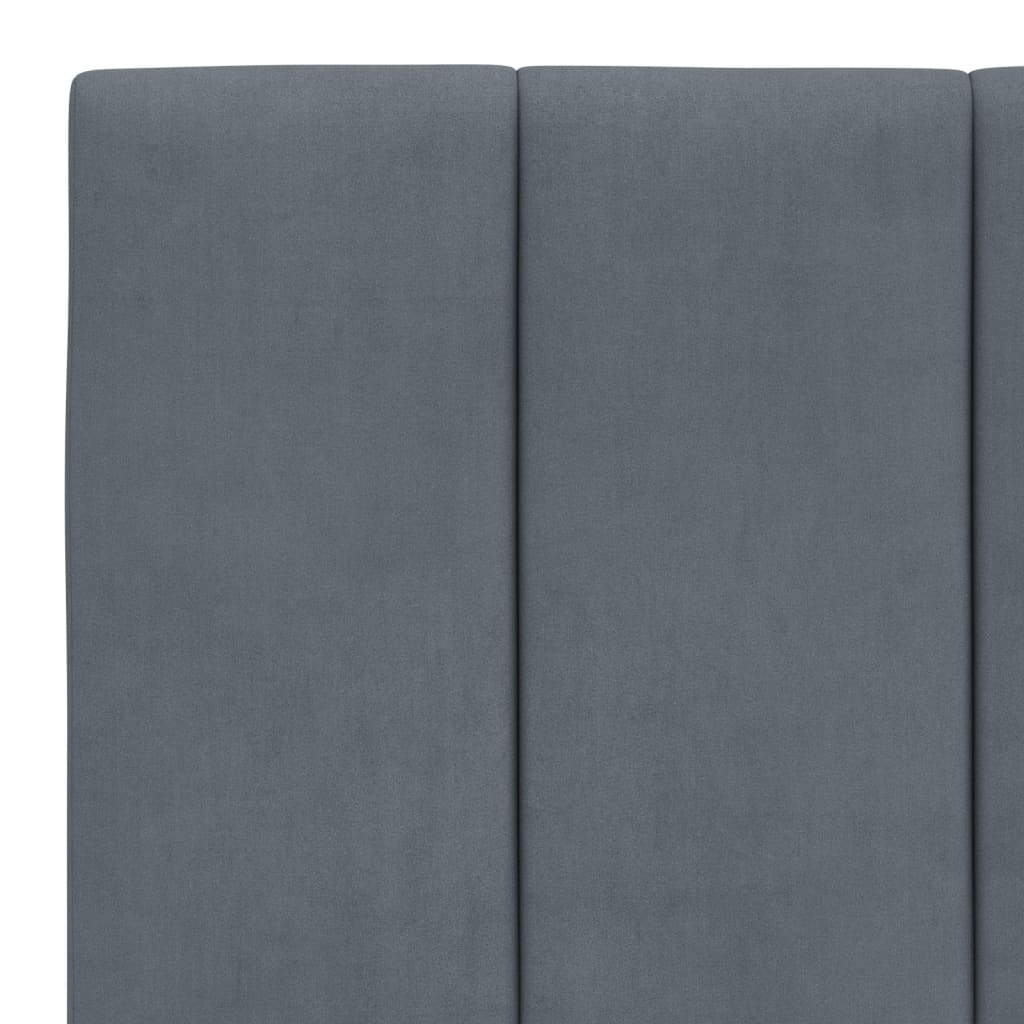 Giroletto senza Materasso Hanko Grigio Scuro 100x200 cm Velluto 3207832