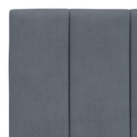 Giroletto senza Materasso Hanko Grigio Scuro 100x200 cm Velluto 3207832