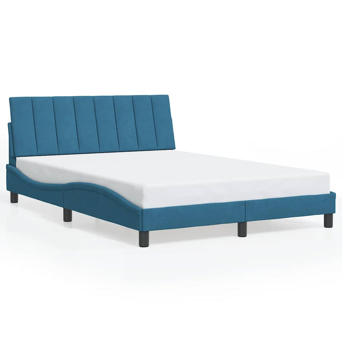 Giroletto senza Materasso-Struttura Letto Hanko Blu 120x200 cm in Velluto