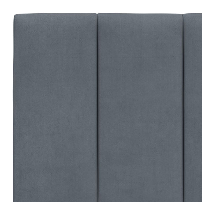 Giroletto senza Materasso Hanko Grigio Scuro 160x200 cm Velluto 3207856