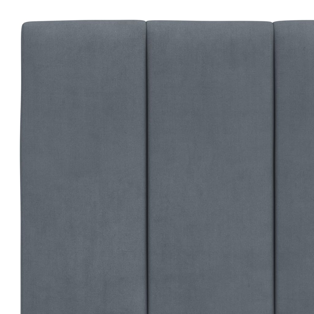 Giroletto senza Materasso Hanko Grigio Scuro 180x200 cm Velluto 3207862
