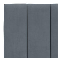 Giroletto senza Materasso Hanko Grigio Scuro 180x200 cm Velluto 3207862