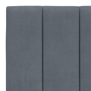 Giroletto senza Materasso Hanko Grigio Scuro 180x200 cm Velluto 3207862