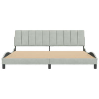 Giroletto senza Materasso-Struttura Letto Hanko Grigio Chiaro 200x200 cm Velluto