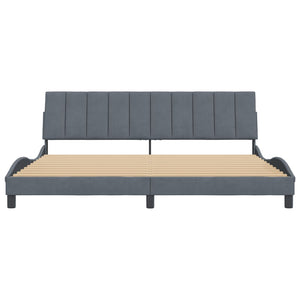 Giroletto senza Materasso Hanko Grigio Scuro 200x200 cm Velluto 3207868