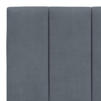 Giroletto senza Materasso Hanko Grigio Scuro 200x200 cm Velluto 3207868