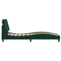 Giroletto senza Materasso-Struttura Letto Verde Scuro 80x200 cm in Velluto 150811