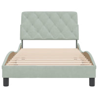 Giroletto senza Materasso Grigio Chiaro 100x200 cm Velluto 3207905