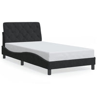 Giroletto senza Materasso-Struttura Letto Nero 100x200 cm in Velluto 972523