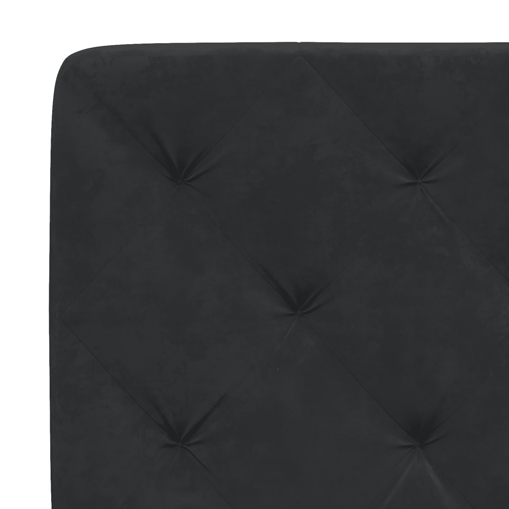 Giroletto senza Materasso Nero 100x200 cm in Velluto 3207907