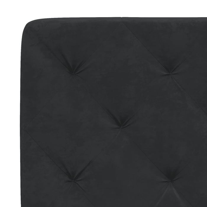 Giroletto senza Materasso Nero 100x200 cm in Velluto 3207907