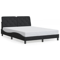 Giroletto senza Materasso-Struttura Letto Nero 120x200 cm Velluto 275767