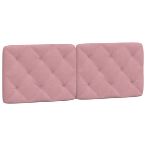 Giroletto senza Materasso-Struttura Letto Rosa 140x190 cm in Velluto