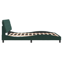 Giroletto senza Materasso-Struttura Letto Verde Scuro 160x200 cm in Velluto 599612