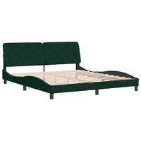 Giroletto senza Materasso-Struttura Letto Verde Scuro 180x200 cm in Velluto 133823