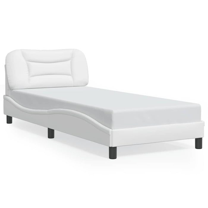 Giroletto senza Materasso-Struttura Letto Hvar Bianco 90x190 cm in Similpelle
