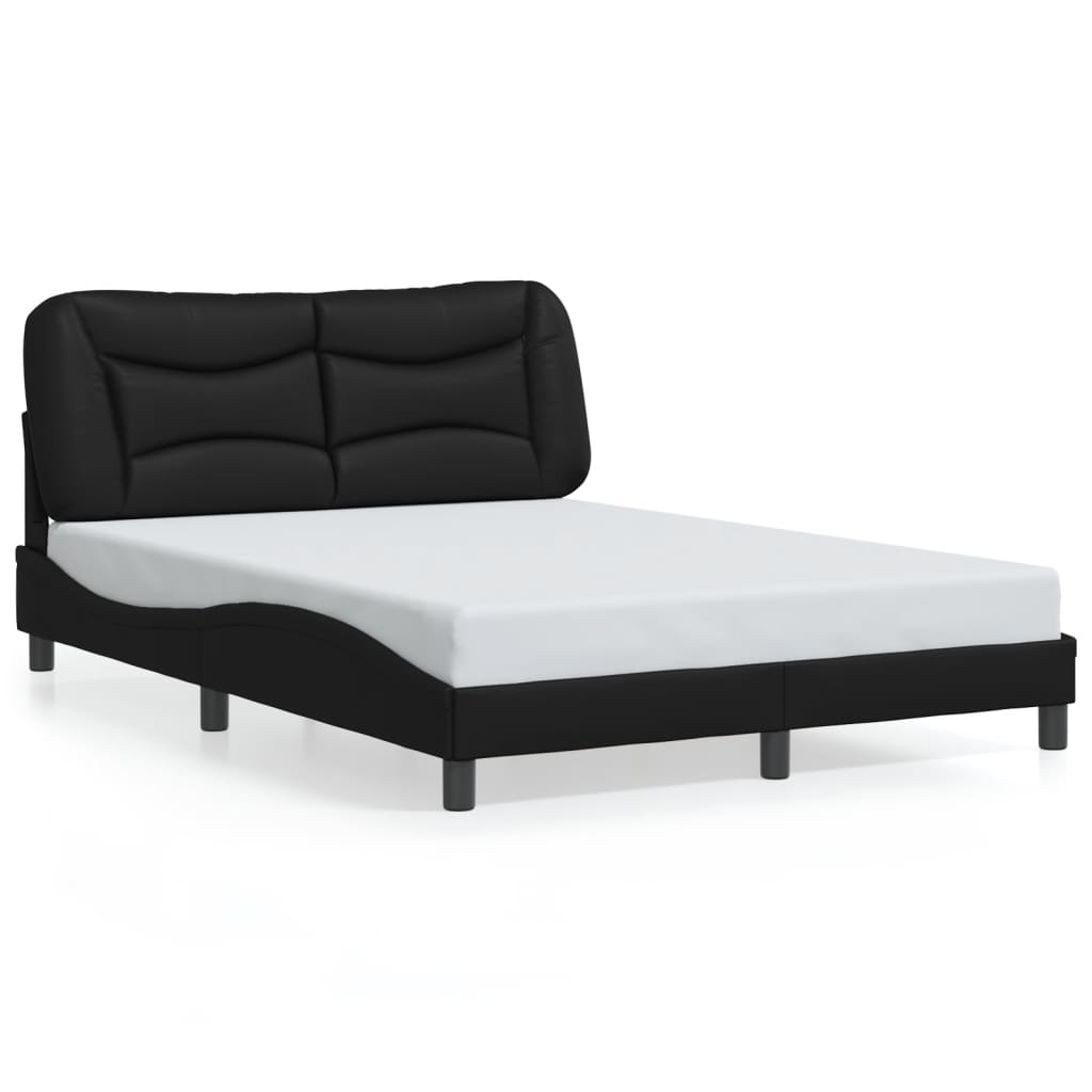 Giroletto senza Materasso-Struttura Letto Hvar Nero 120x200 cm in Similpelle