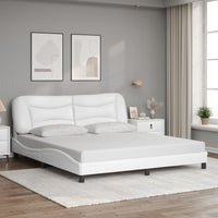 Giroletto senza Materasso-Struttura Letto Hvar Bianco 180x200 cm in Similpelle