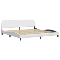 Giroletto senza Materasso-Struttura Letto Hvar Bianco 200x200 cm in Similpelle