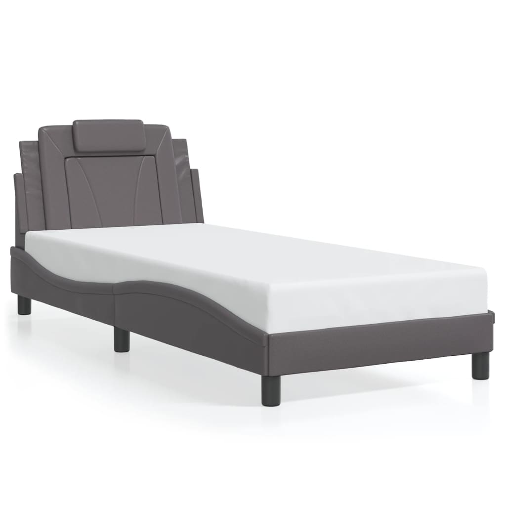 Giroletto Viana senza Materasso-Struttura Letto Crema 80x200 cm in Similpelle