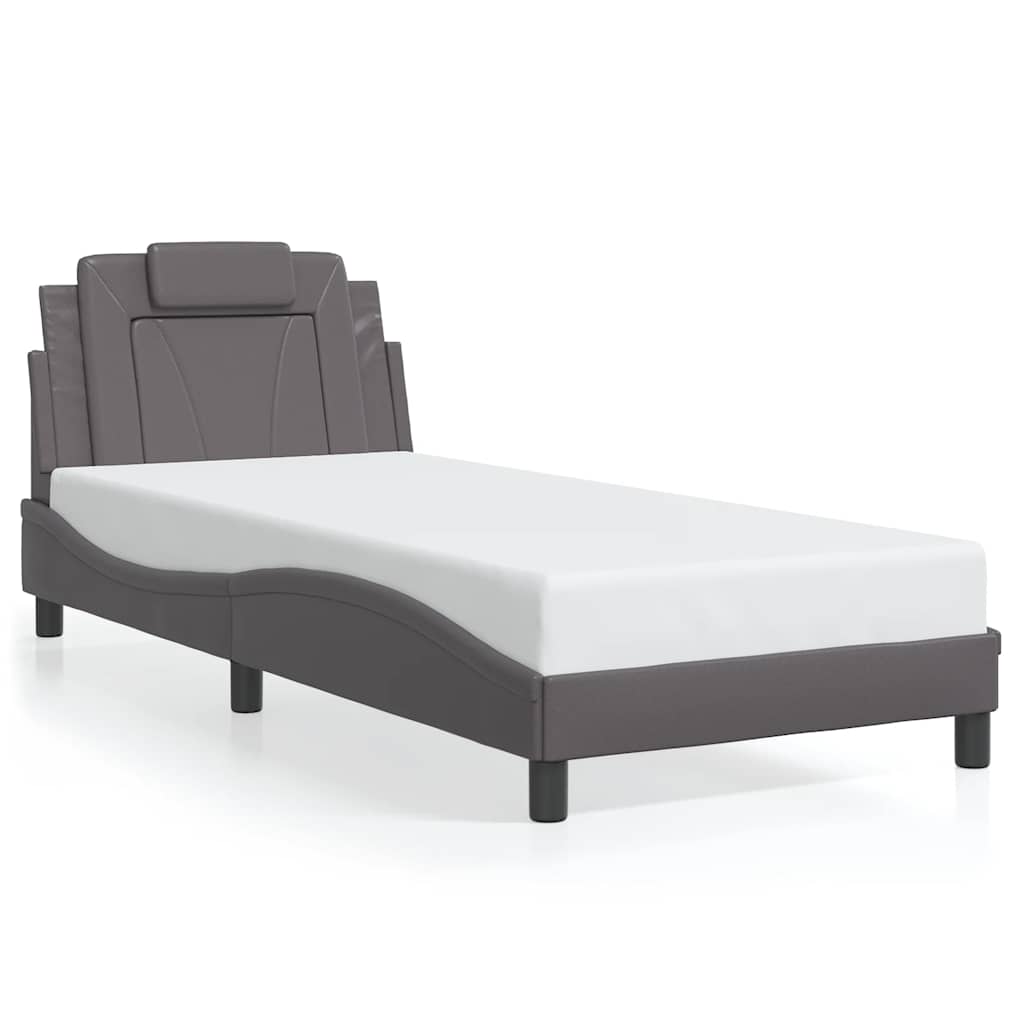 Giroletto Viana senza Materasso-Struttura Letto Crema 90x190 cm in Similpelle