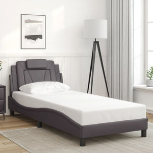 Giroletto Viana senza Materasso-Struttura Letto Crema 90x190 cm in Similpelle