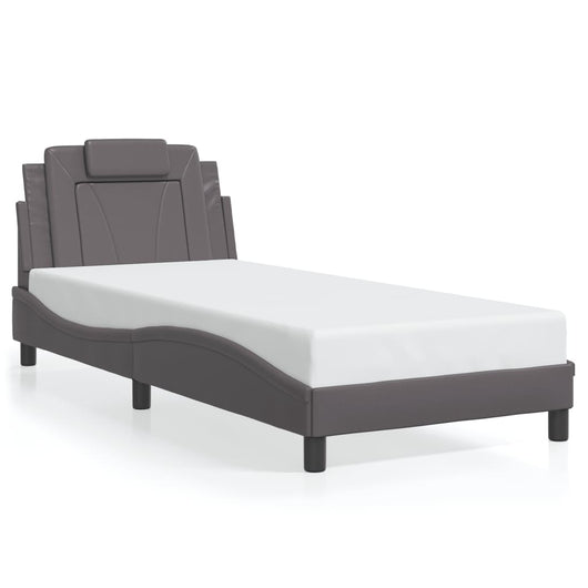 Giroletto Viana senza Materasso-Struttura Letto Crema 90x200 cm in Similpelle