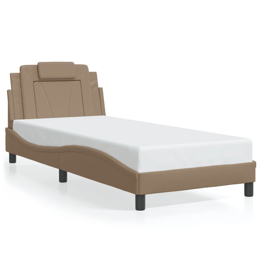 Giroletto Viana senza Materasso-Struttura Letto Cappuccino 90x200 cm in Similpelle