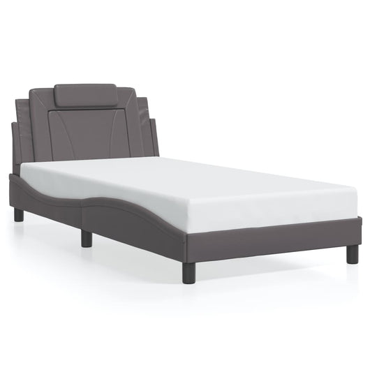 Giroletto Viana senza Materasso-Struttura Letto Crema 100x200 cm in Similpelle
