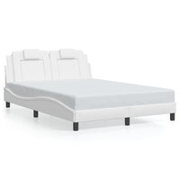 Giroletto Viana senza Materasso-Struttura Letto Bianco 120x200 cm in Similpelle