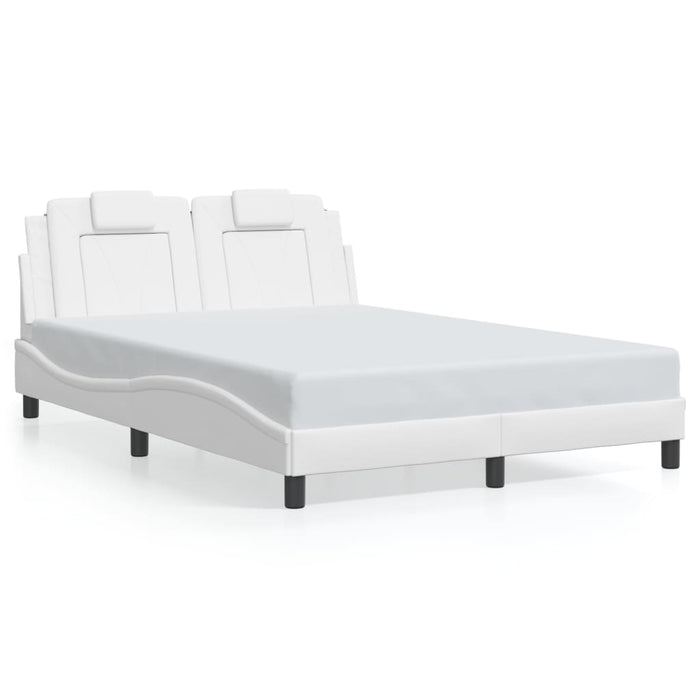 Giroletto Viana senza Materasso-Struttura Letto Bianco 120x200 cm in Similpelle