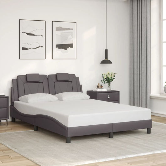 Giroletto Viana senza Materasso-Struttura Letto Crema 120x200 cm in Similpelle
