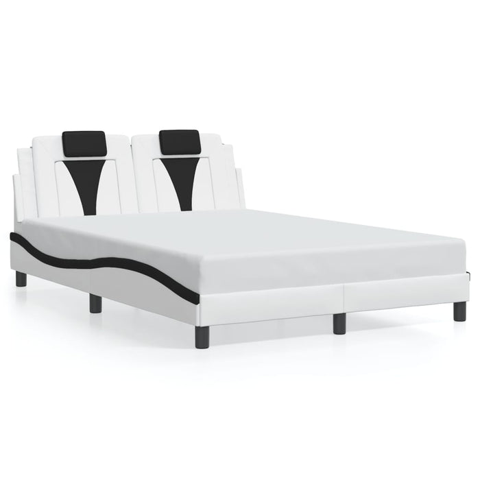 Giroletto Viana senza Materasso-Struttura Letto Nero e Bianco 120x200 cm in Similpelle 305693