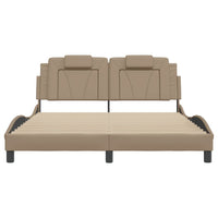 Giroletto con Testiera Cappuccino 160x200 cm in Similpelle