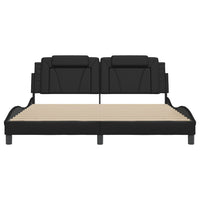 Giroletto Viana senza Materasso Nero 180x200 cm in Similpelle 3208110