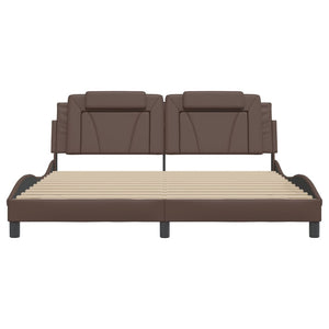 Giroletto Viana senza Materasso Marrone 180x200 cm in Similpelle 3208112