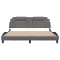 Giroletto Viana senza Materasso Grigio 180x200 cm in Similpelle 3208113