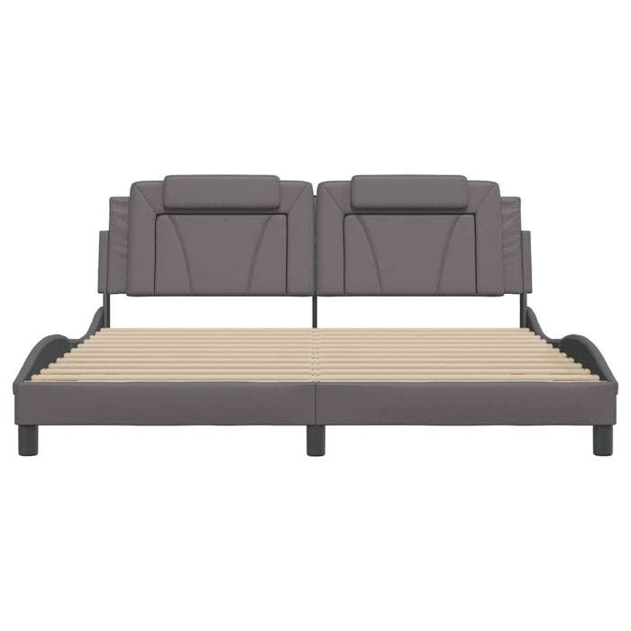 Giroletto Viana senza Materasso Grigio 180x200 cm in Similpelle 3208113