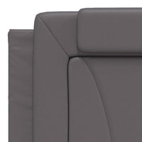 Giroletto Viana senza Materasso-Struttura Letto Grigio 180x200 cm in Similpelle