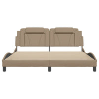 Giroletto Viana senza Materasso Cappuccino 180x200 cm in Similpelle 3208114