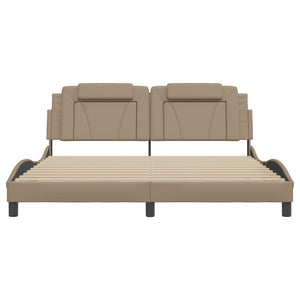 Giroletto Viana senza Materasso Cappuccino 180x200 cm in Similpelle 3208114