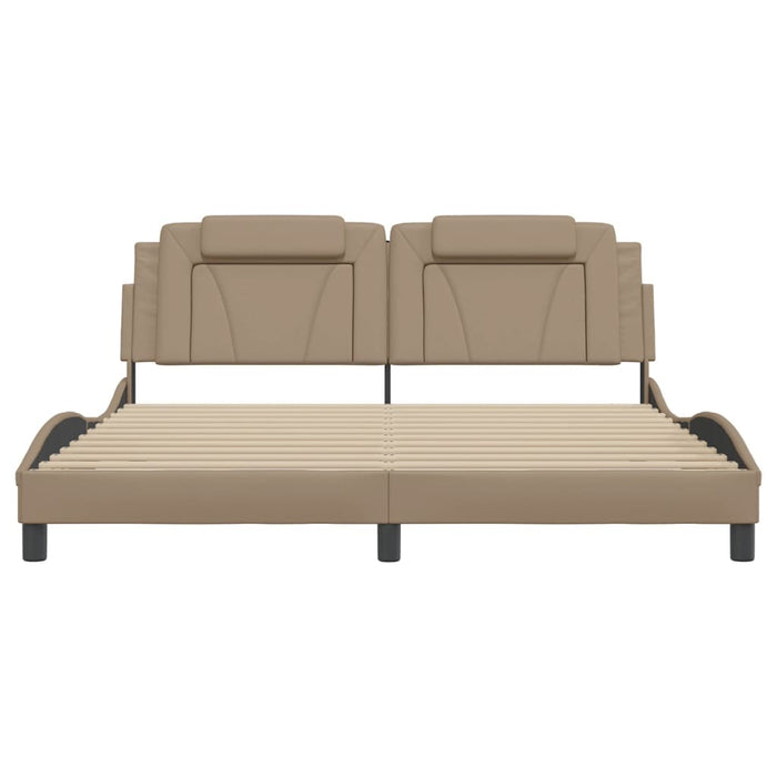 Giroletto Viana senza Materasso Cappuccino 180x200 cm in Similpelle 3208114