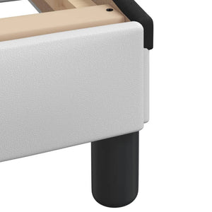 Giroletto Viana senza Materasso Bianco e Nero 180x200 cm in Similpelle 3208116