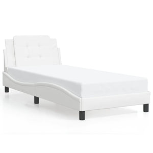 Giroletto senza Materasso-Struttura Letto Zadar Bianco 80x200 cm in Similpelle 164452