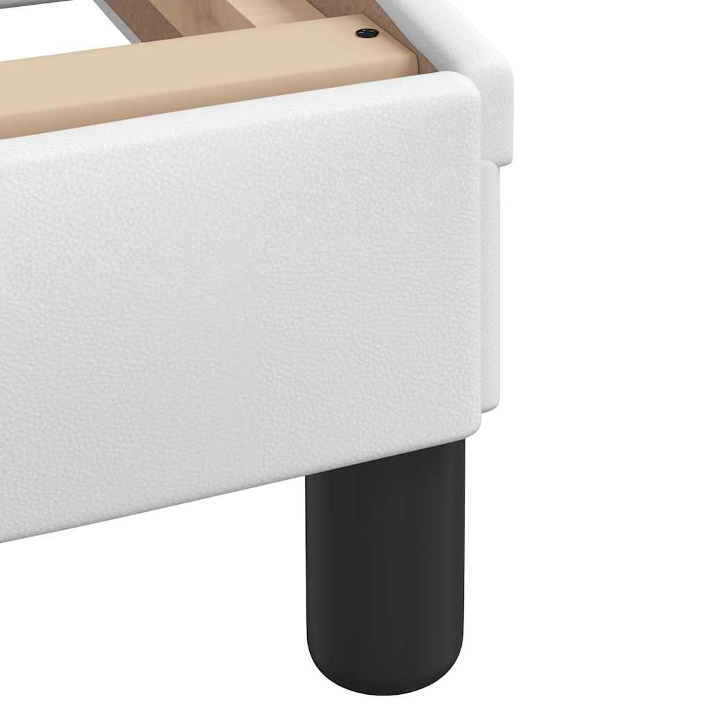 Giroletto senza Materasso-Struttura Letto Zadar Bianco 90x190 cm in Similpelle 125459