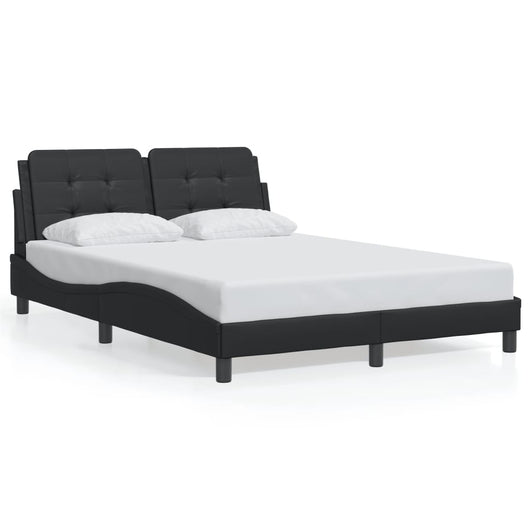 Giroletto senza Materasso-Struttura Letto Zadar Nero 140x190 cm in Similpelle