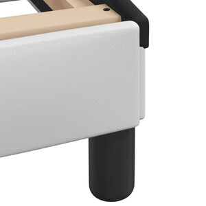 Giroletto senza Materasso-Struttura Letto Zadar Bianco e Nero 140x190 cm in Similpelle