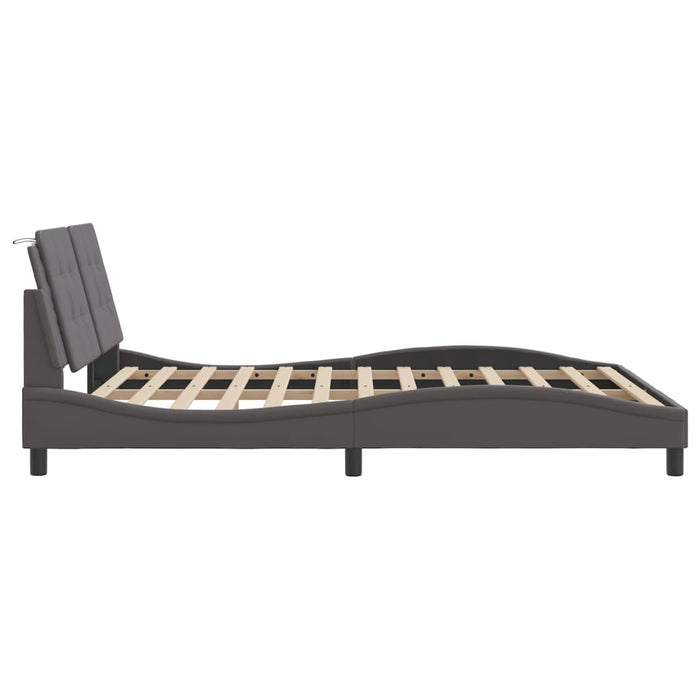 Giroletto senza Materasso Zadar Grigio 160x200 cm in Similpelle 3208194