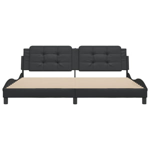 Giroletto senza Materasso Zadar Nero 200x200 cm in Similpelle 3208205